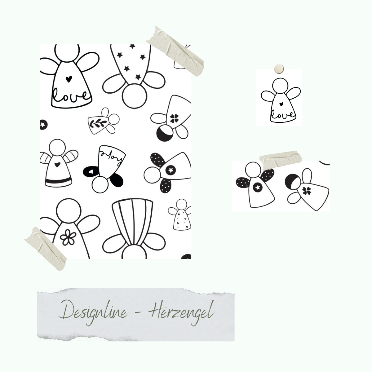 Stamp set - Designline - Herzengel 