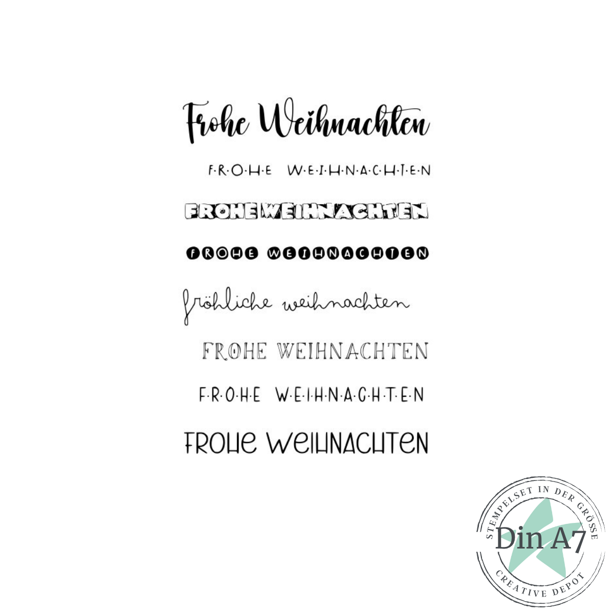 Stempelset - Mini Frohe Weihnachten 