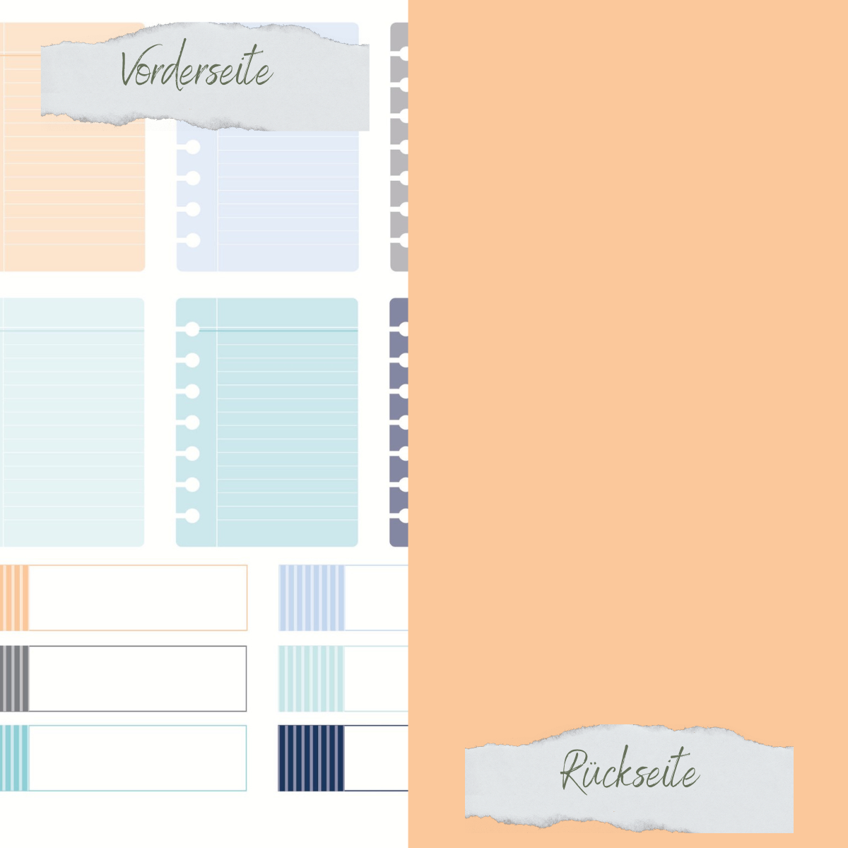 Designpapier - Designline - Scrapliebe - Ahoi - Labels 3 - Doppelseitig bedruckt