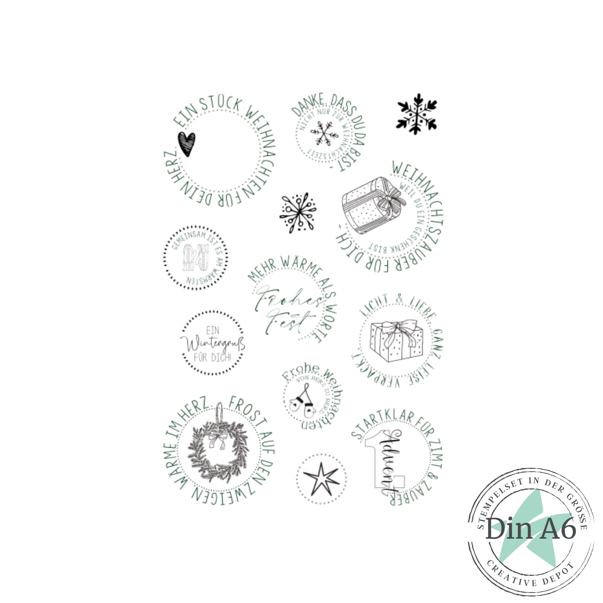 Stempelset - Weihnachtskreise 