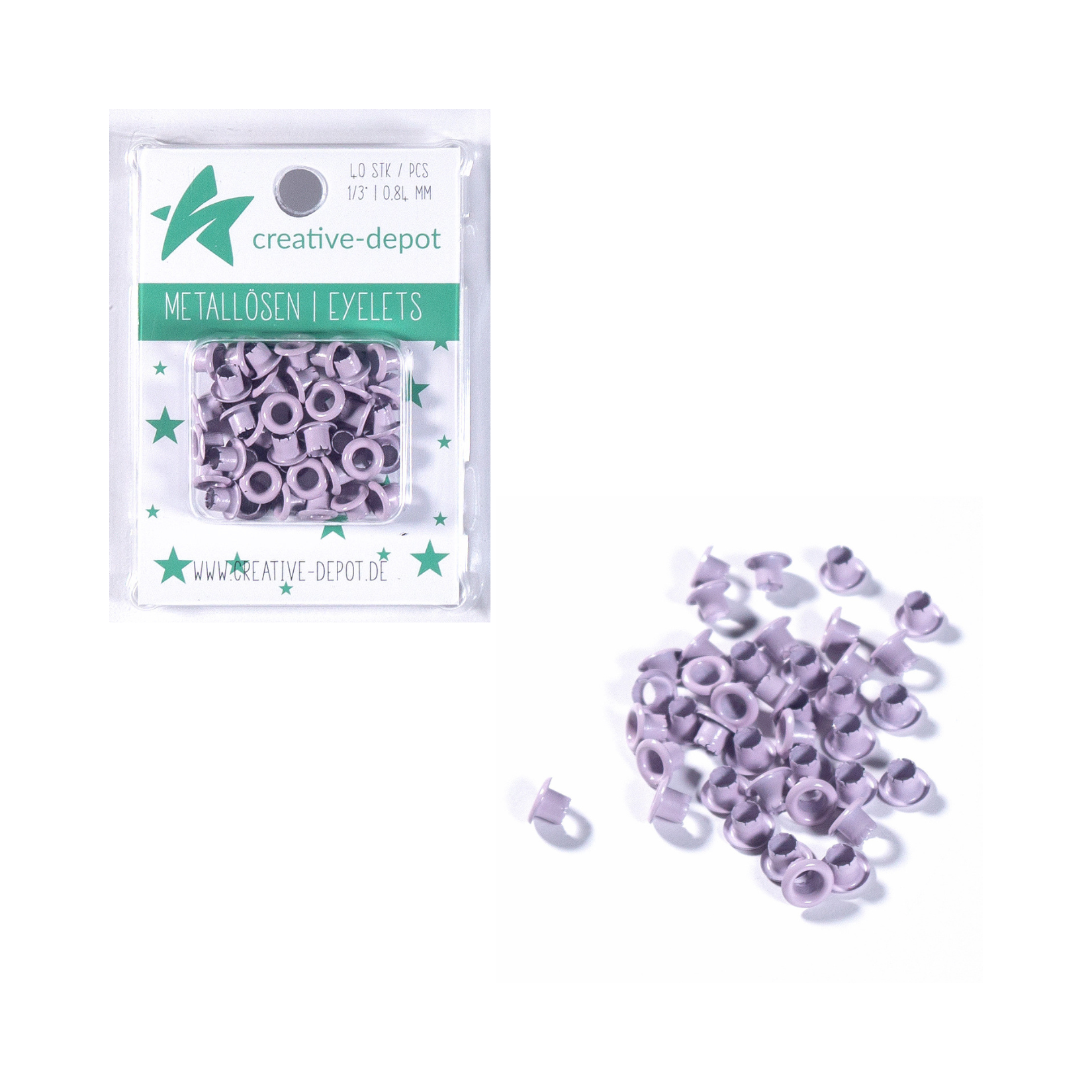 Eyelets - Helles Flieder - 8mm
