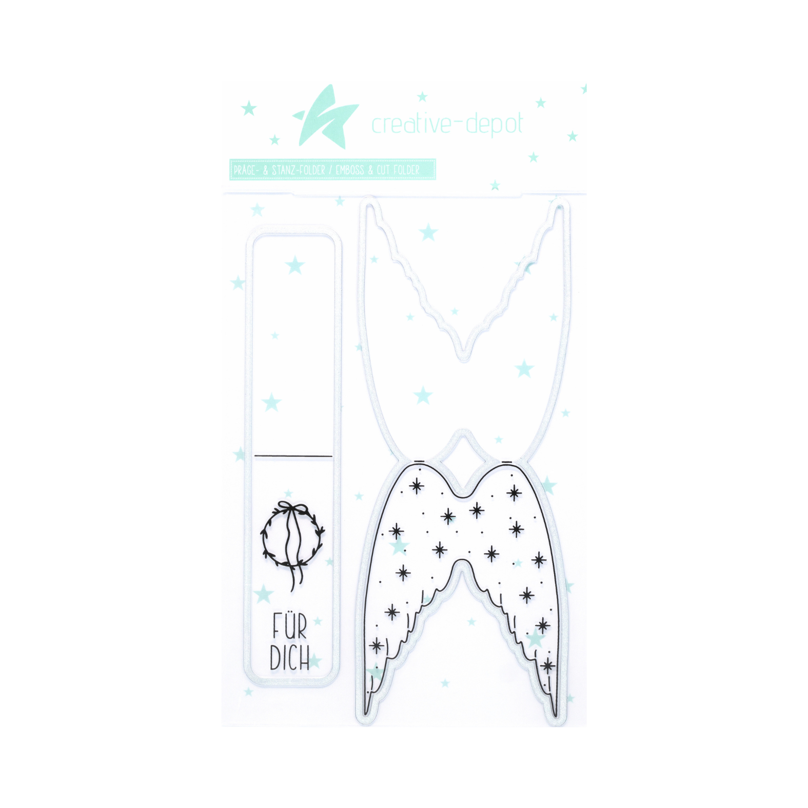 Cut & Emboss Folder - Klappkarte - Katharinas Engelsflügel - 15 x 20 cm