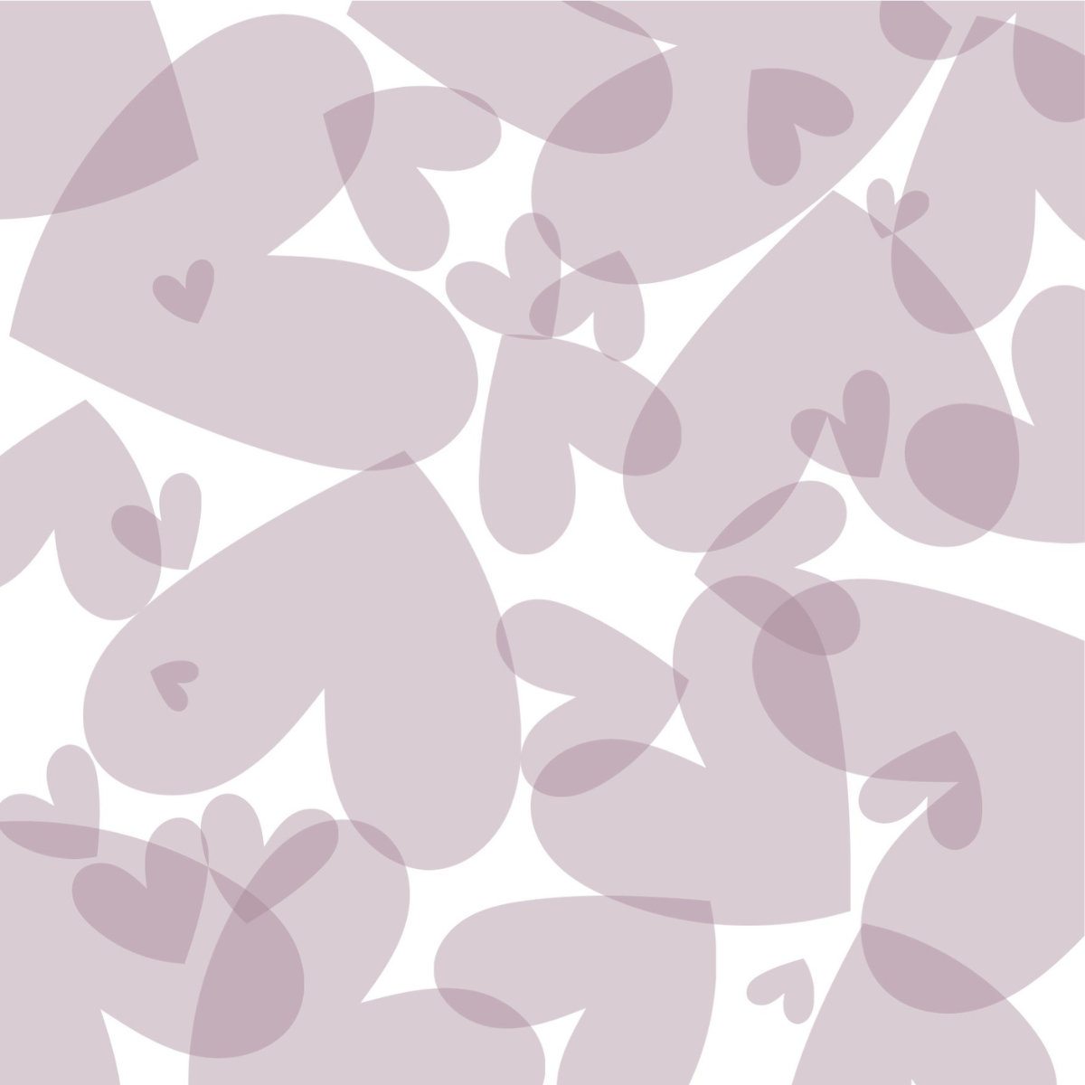 Transparent - Scrapliebe - Kleiner Liebesbrief - Herzen Malve