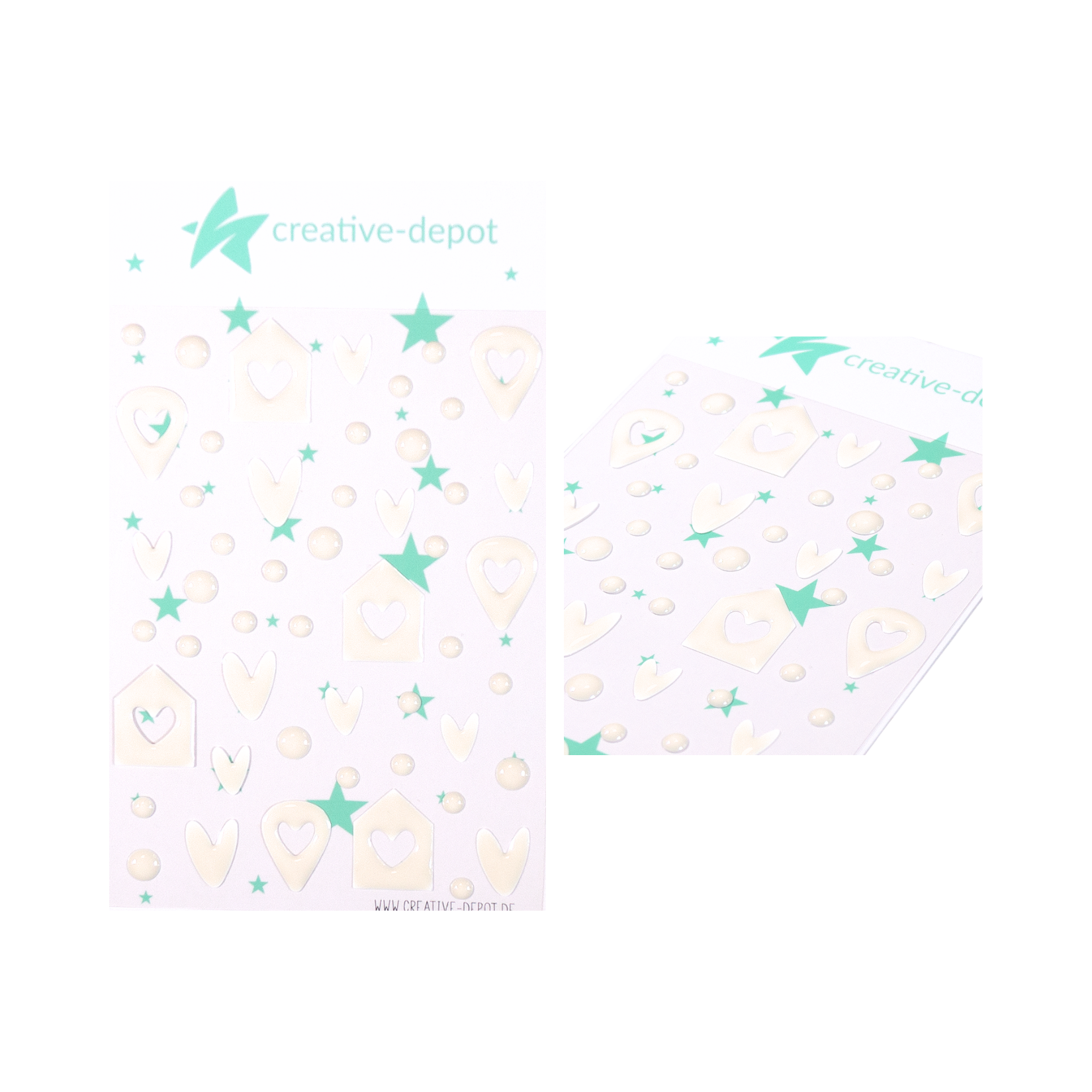 Enamel Dots - Häuschen Mix - Creme