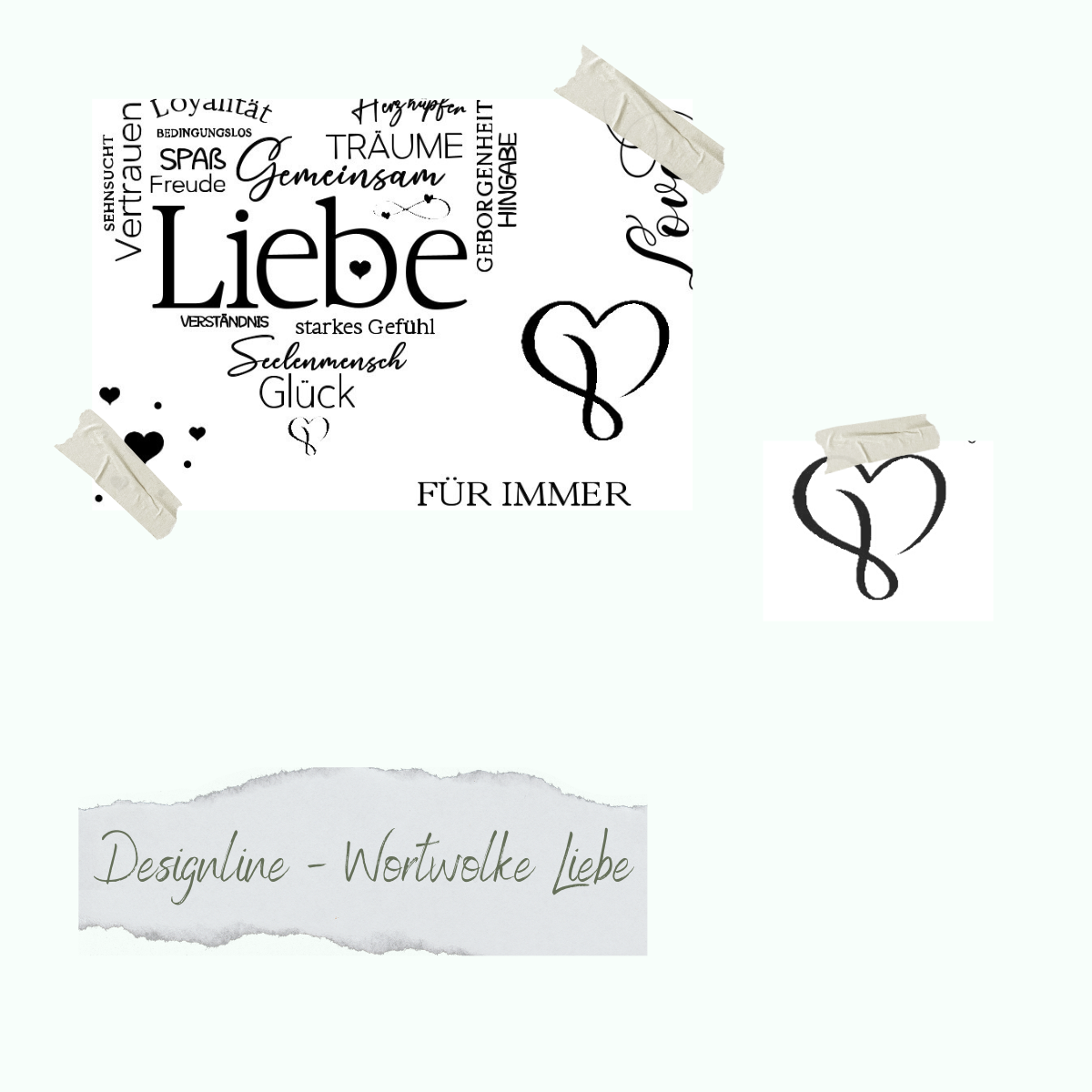 CD-Stt-1281 Stempelset - Designline - Wortwolke Liebe
