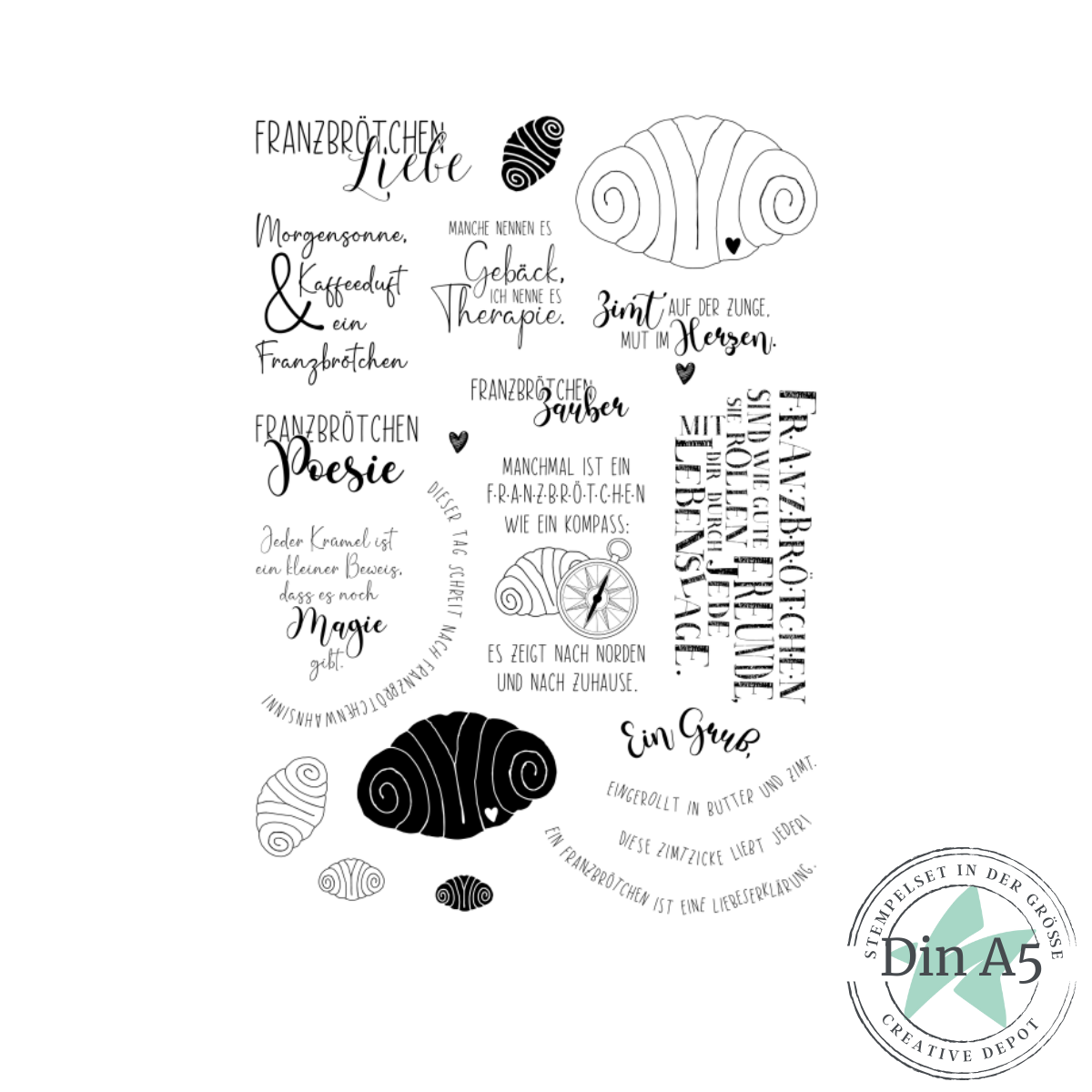 Stempelset - Franzbrötchen 