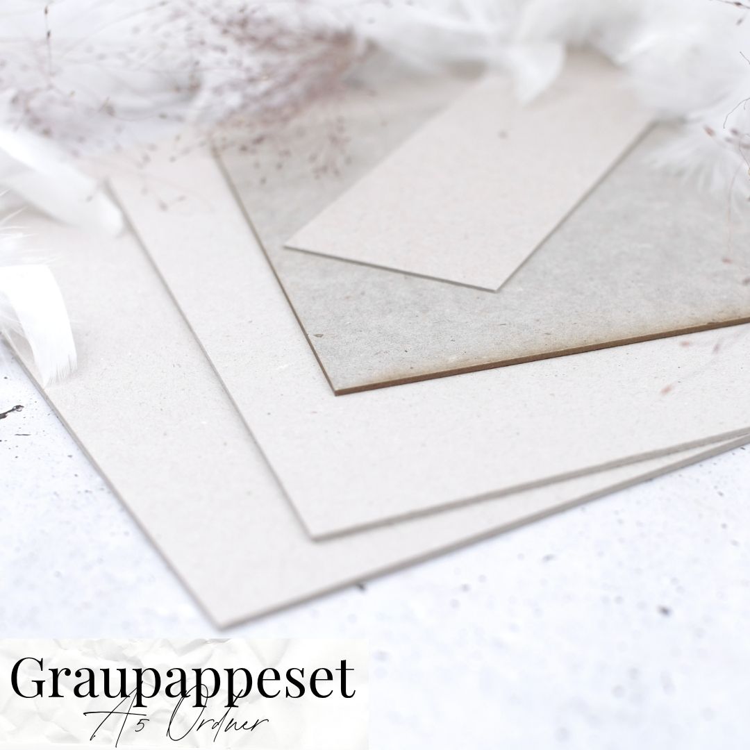 Graupappe Set Jules Ringbuch mit Aufleger