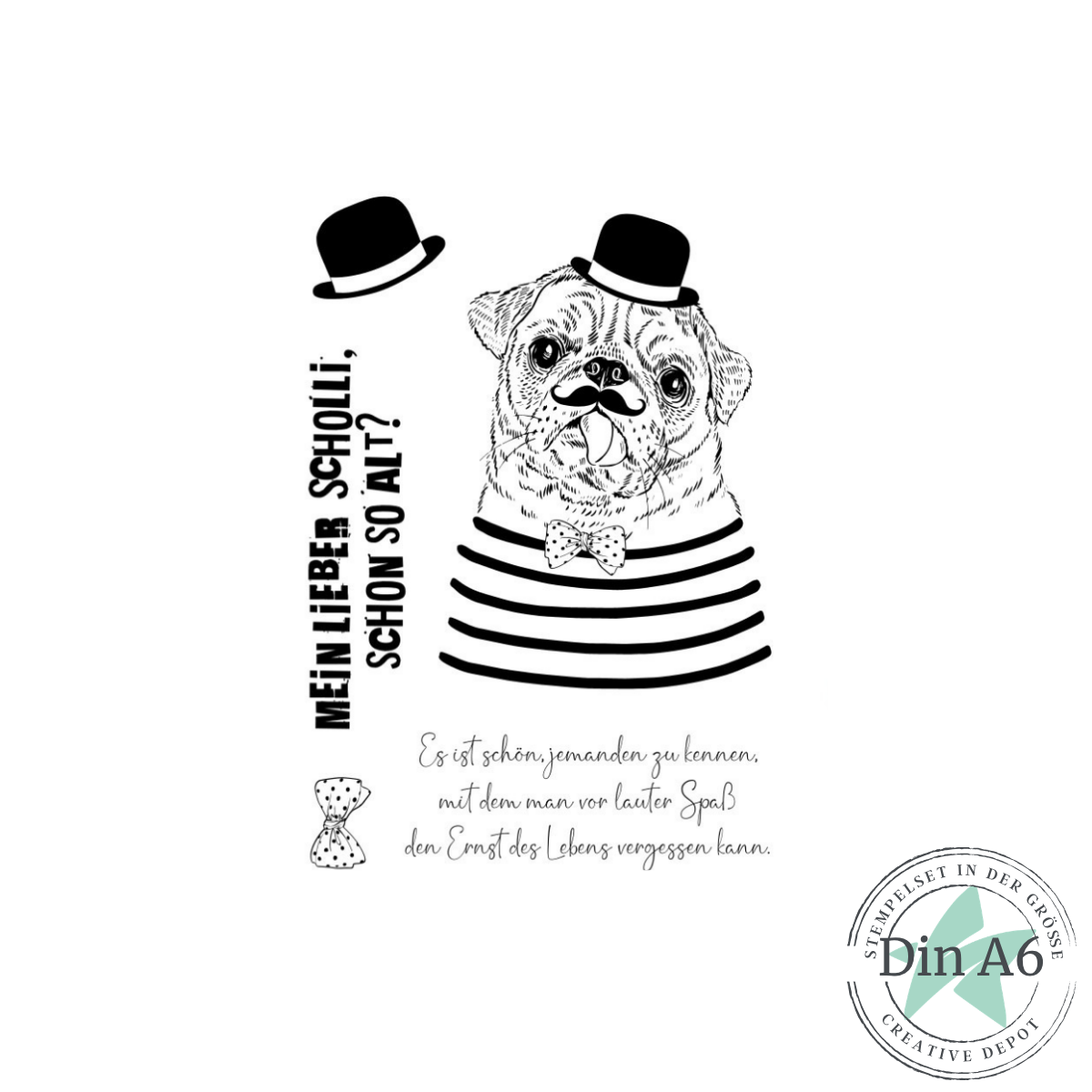 Stempelset - Mops Maurice