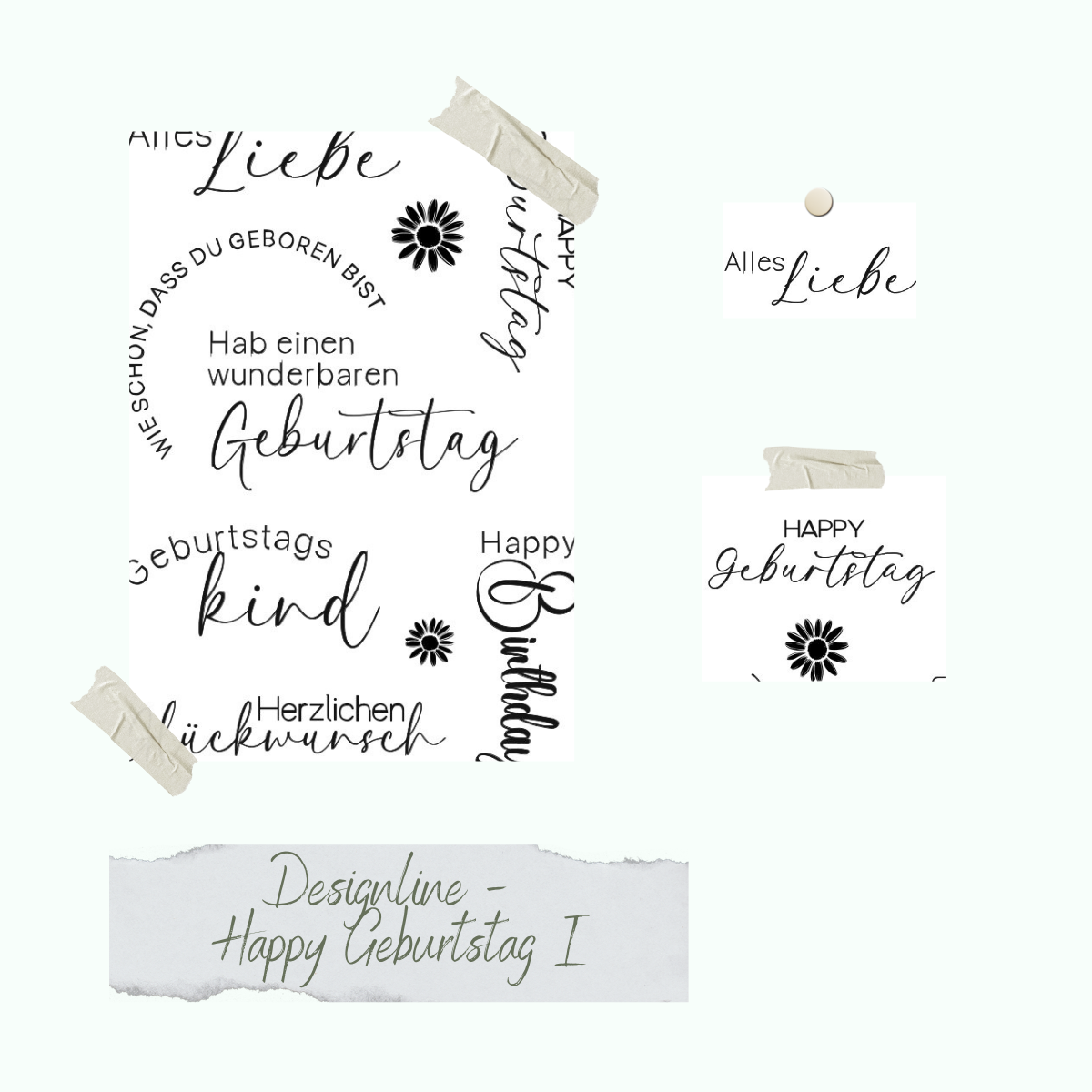 Stempelset - Designline - Happy Geburtstag I