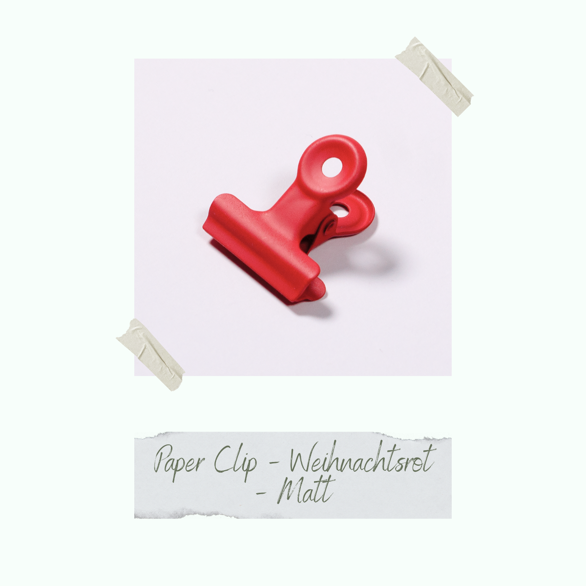 CD-ZB-061_Paper-Clip-Weihnachtsrot-Matt-einzeln Paper Clip - Weihnachtsrot - Matt