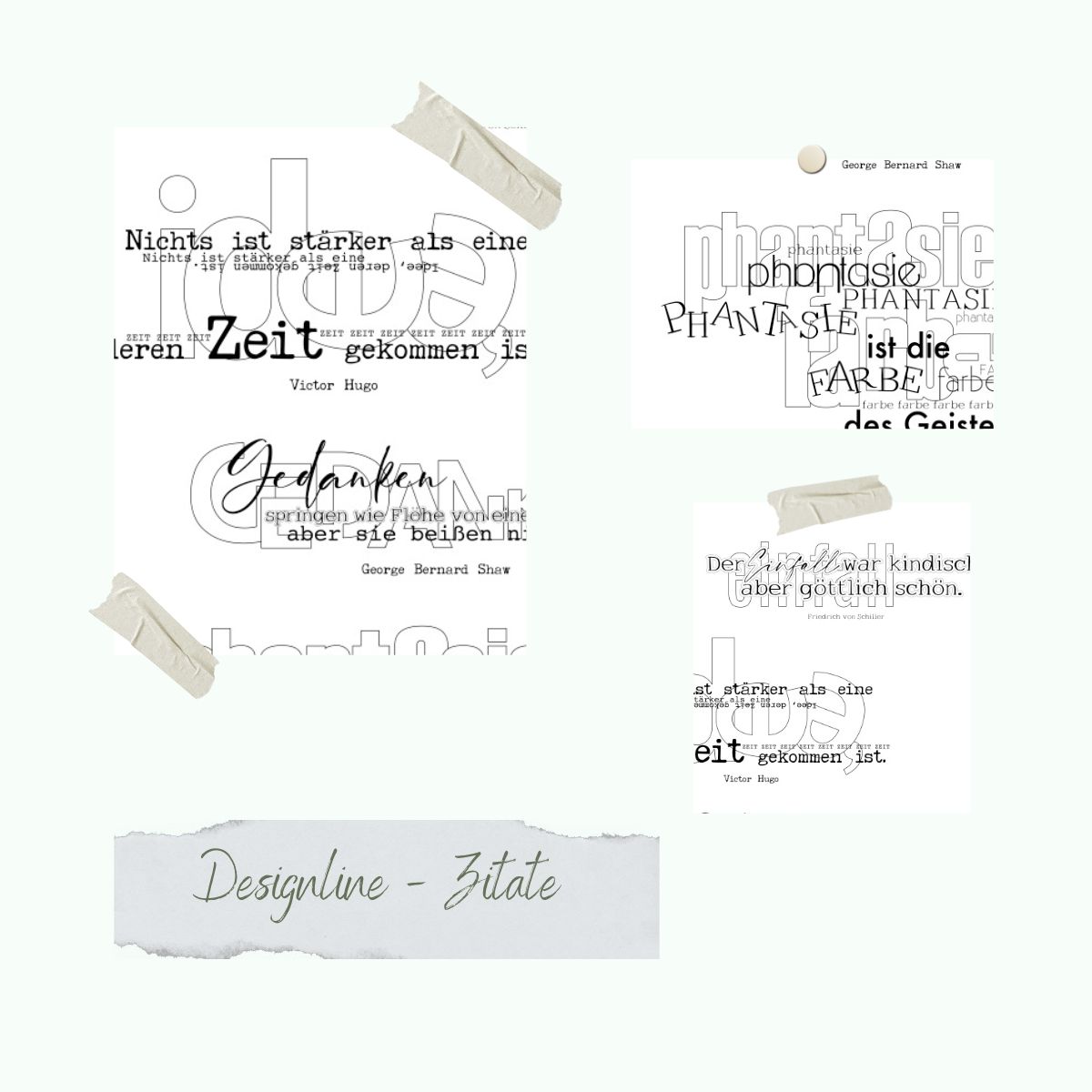 CD-Stt-1026-Designline-Zitate Jeu de timbres - Designline - Zitate