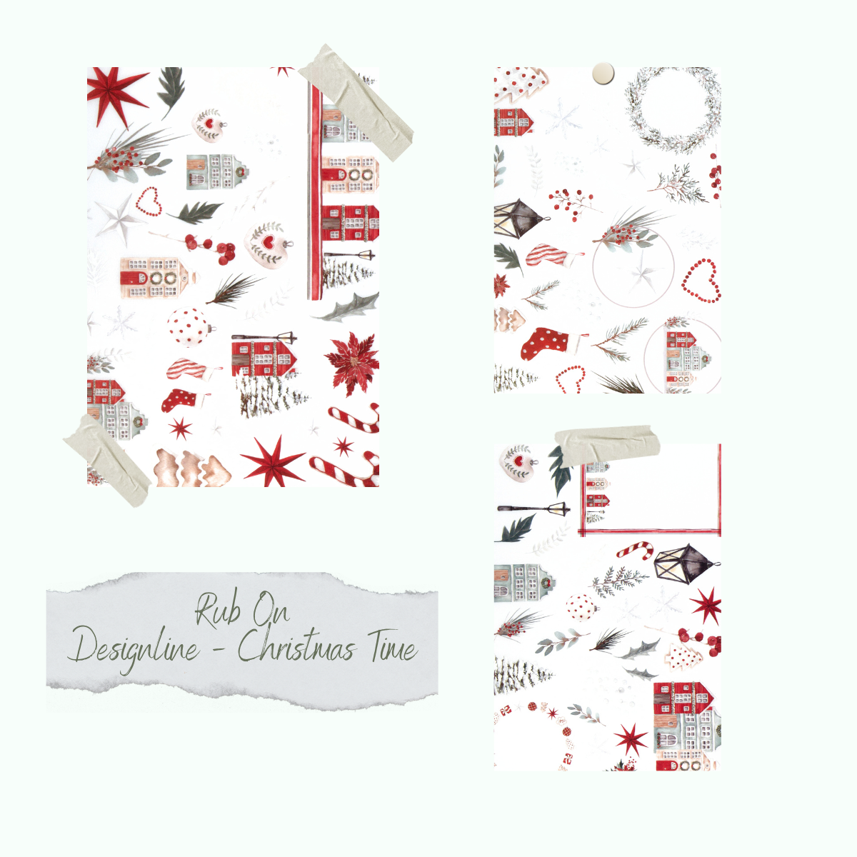 Rub-Ons - Designline - Christmas Time - A5 - 3 Bögen