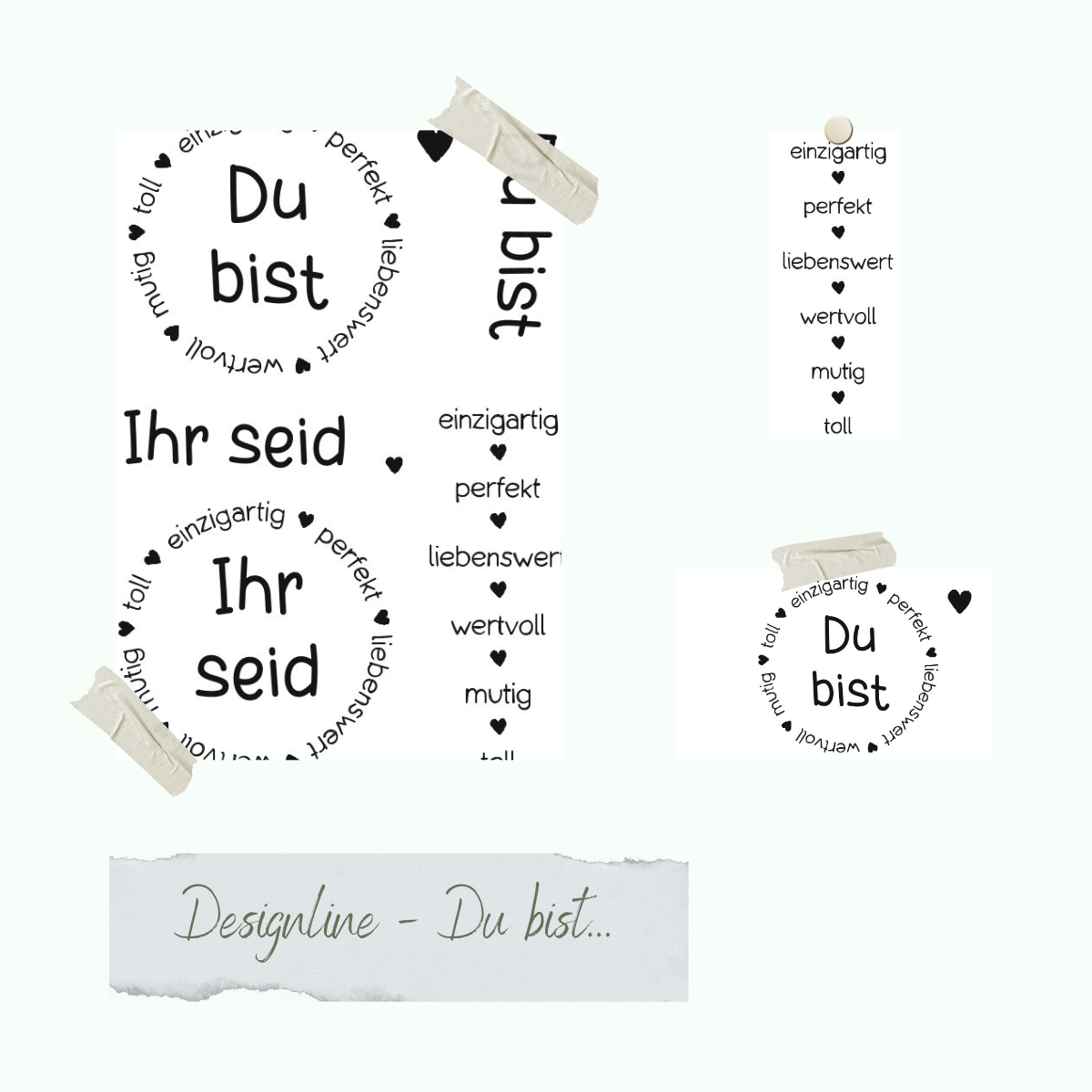 Stempelset - Designline - Du bist ... Stempelset - Designline - Du bist ...