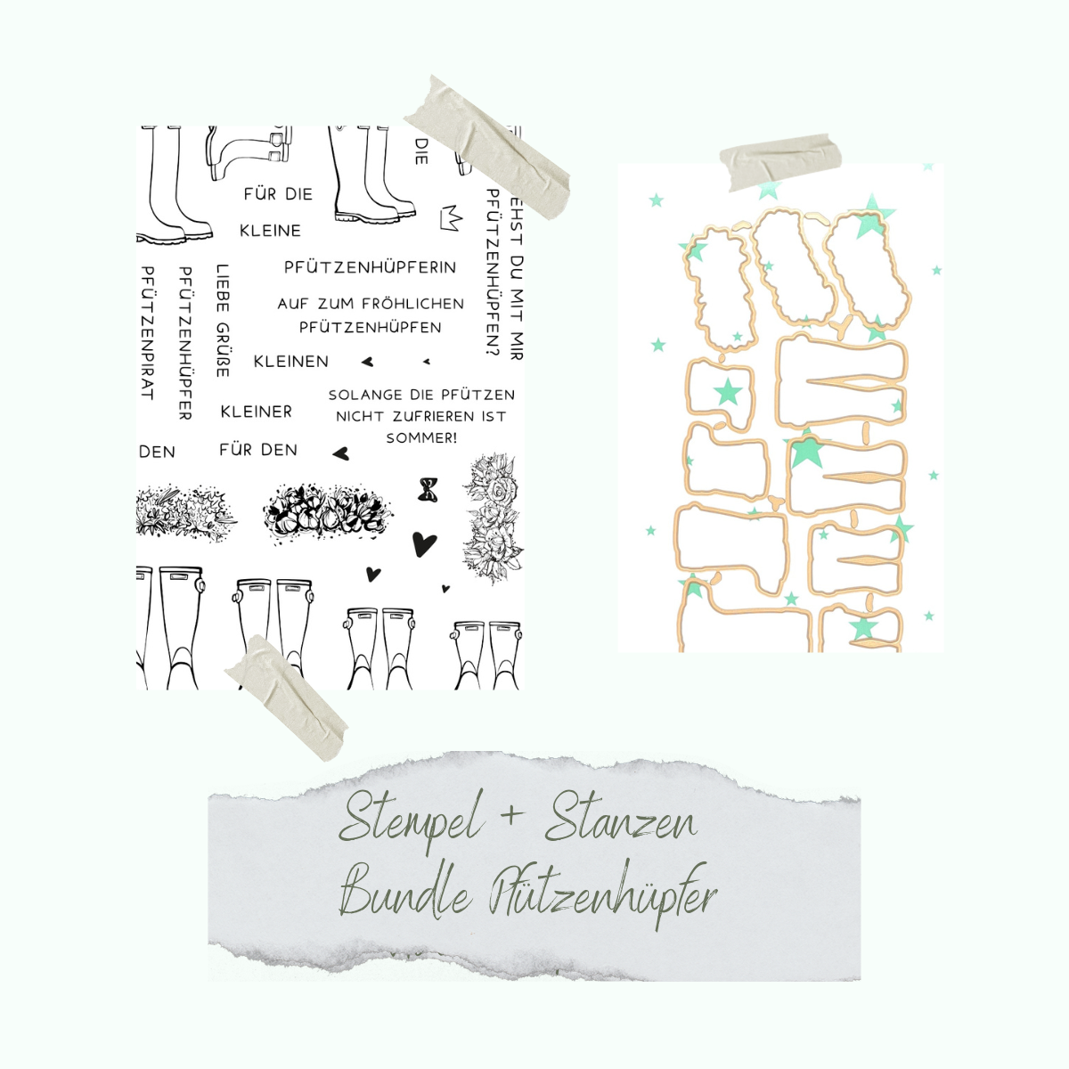 Bundle - Pfützenhüpfer - Stempelset & Stanzen