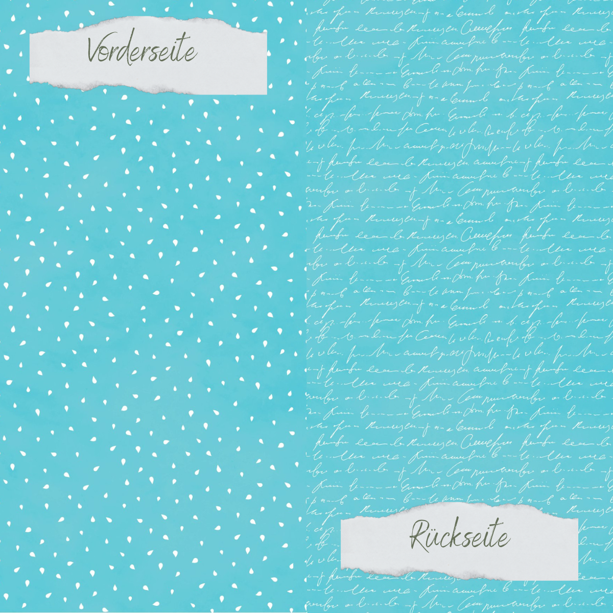 Papier Design - Basic - Pool - Apfelkernchen + Schrift - Beidseitig bedruckt