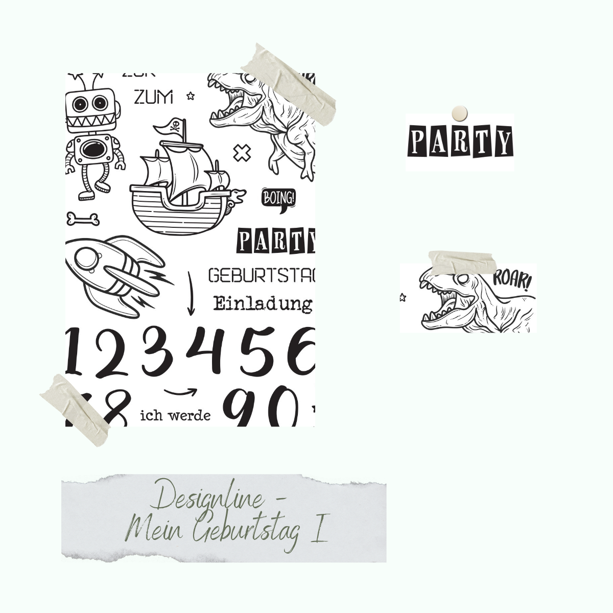 Stempelset - Designline - Mein Geburtstag I Stempelset - Designline - Mein Geburtstag I