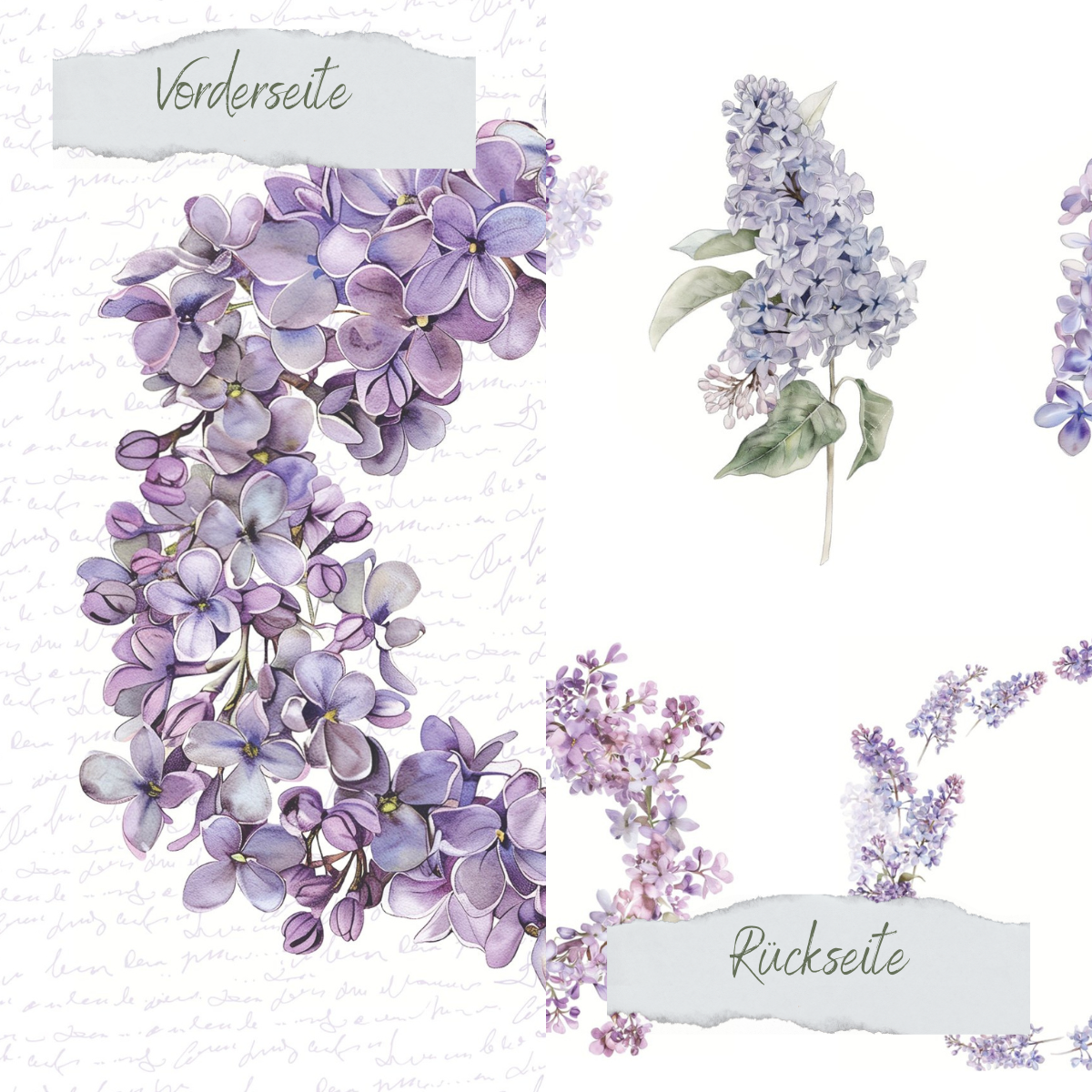 CD-DP-906 Papel de diseño - Fliederkranz - Impreso por las dos caras