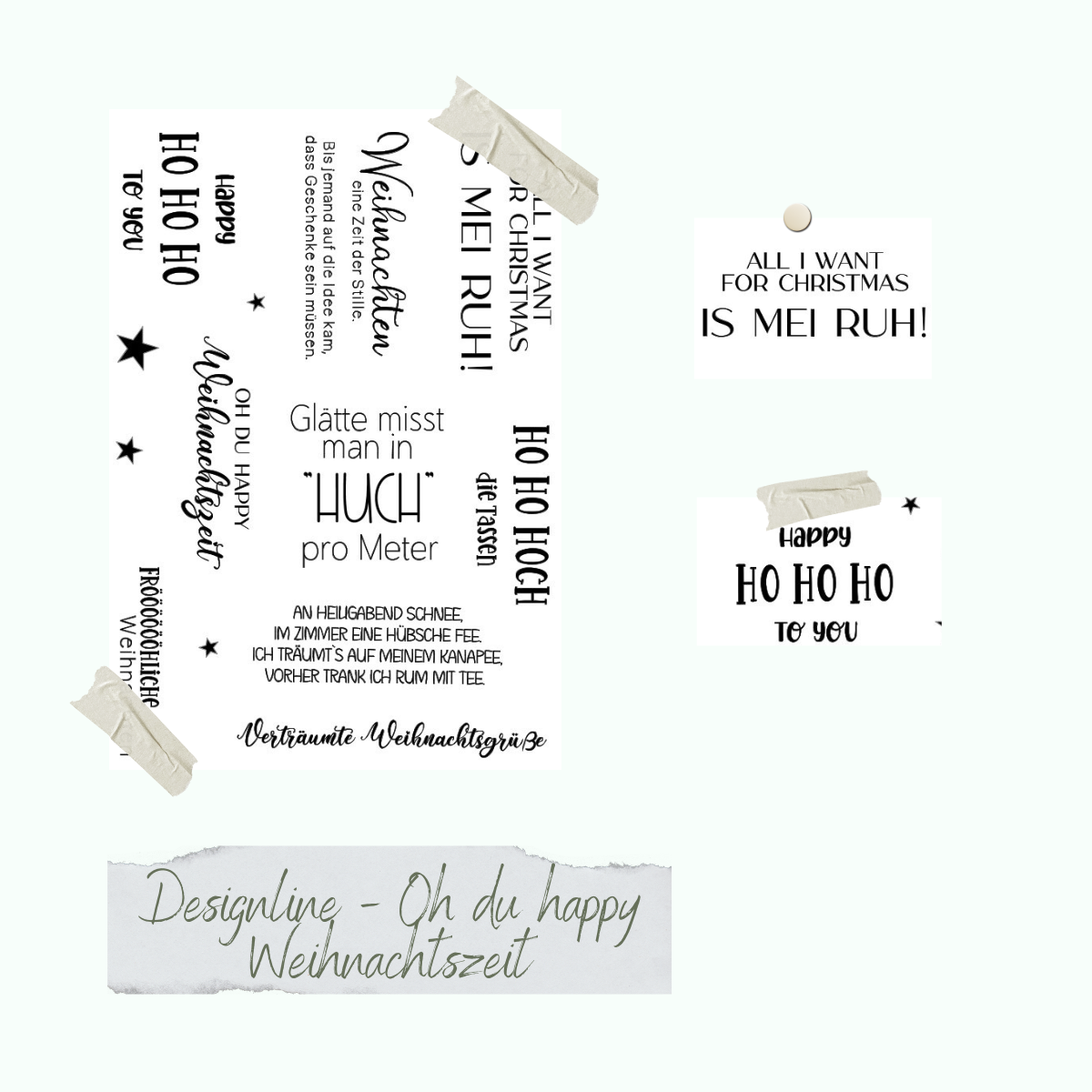 CD-Stt-1231 Stempelset - Designline - Oh du happy Weihnachtszeit