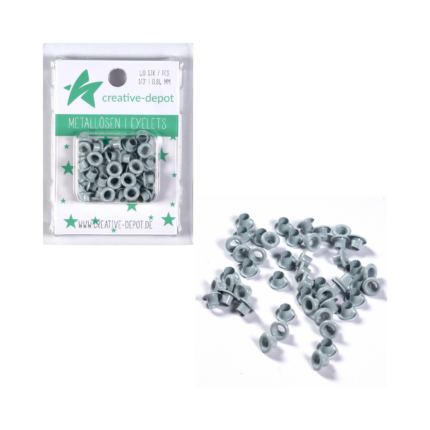 Eyelets - Hellgrau - 8 mm