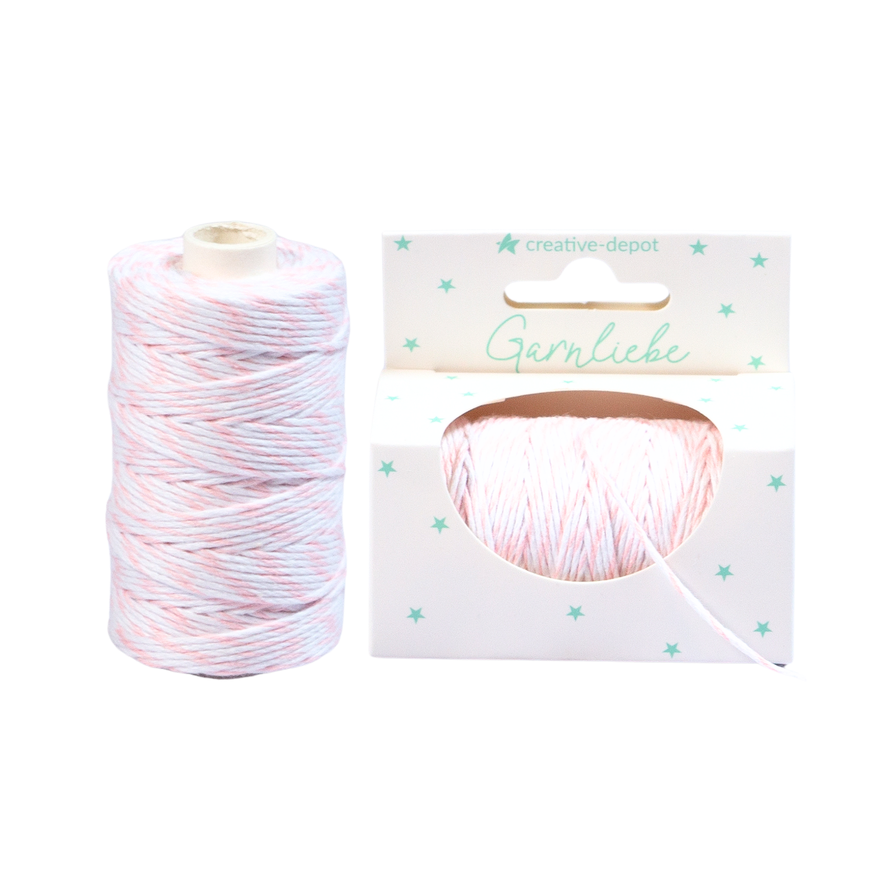 Baker Twine - Weiß & Kaugummi-Rosa - Garnliebe