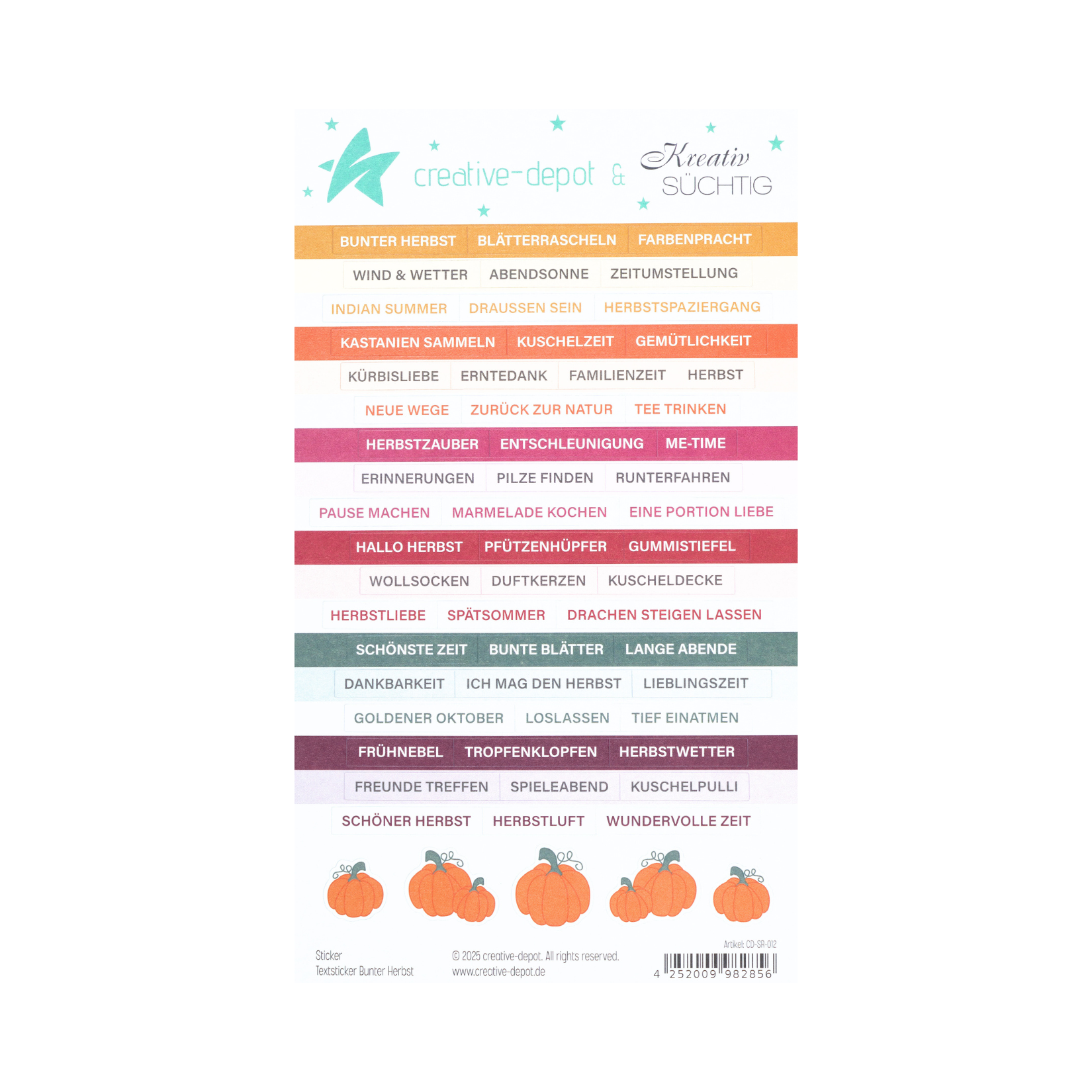Sticker - Textsticker Bunter Herbst