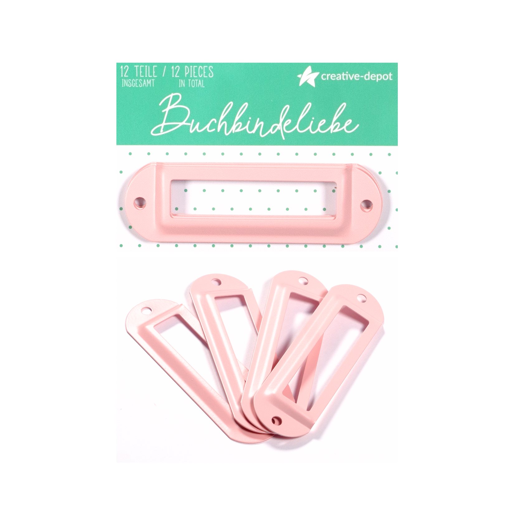 Etikettenhalter - Kaugummi Rosa - Matt - Buchbindeliebe