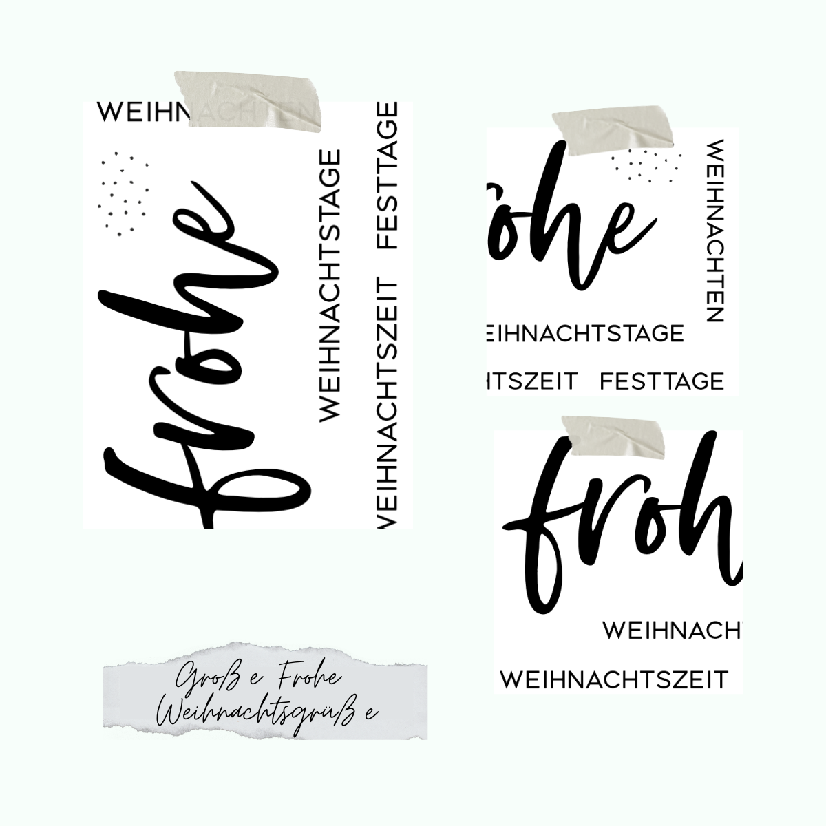 Stamp set - Große Frohe Weihnachtsgrüße