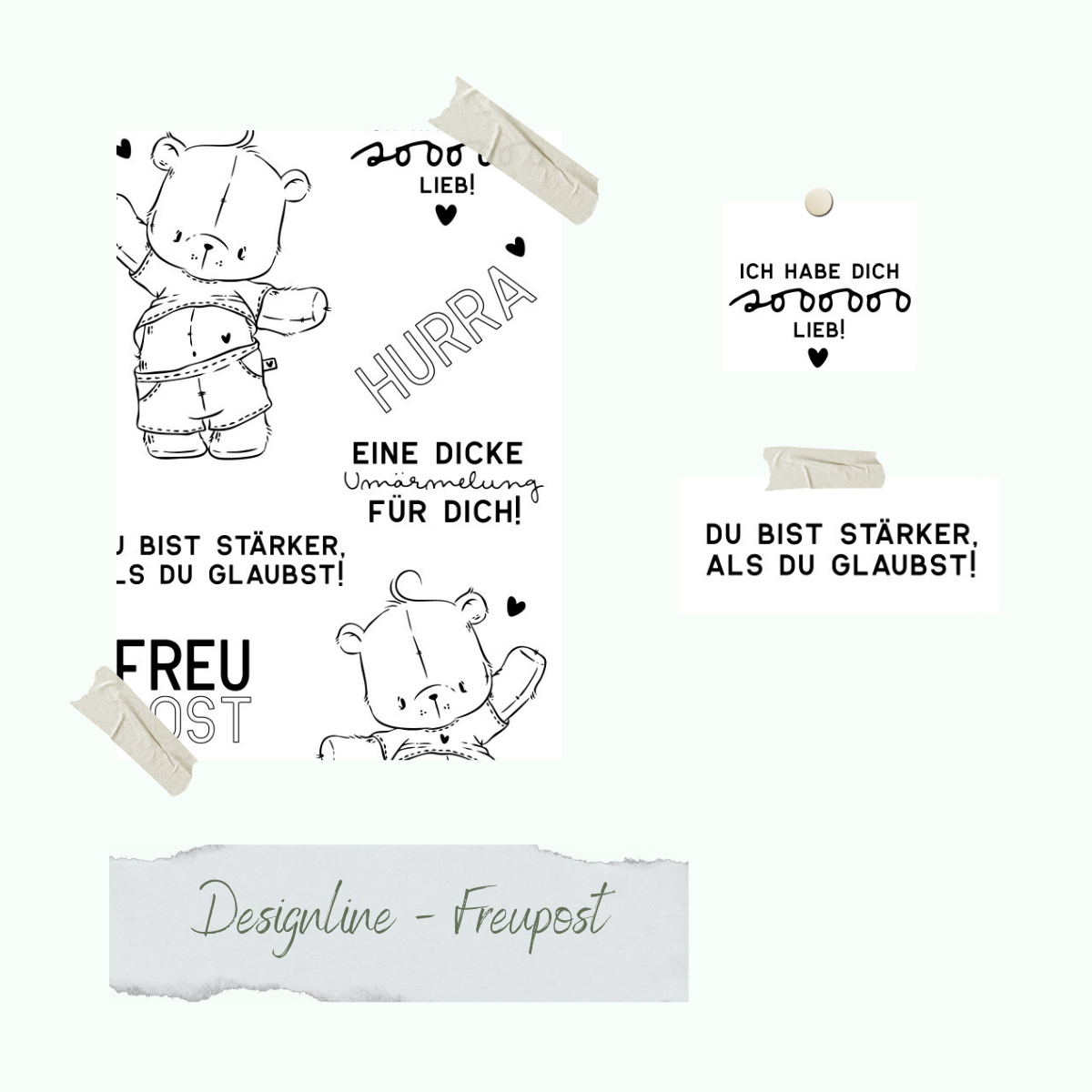 Stempelset - Designline - Freupost