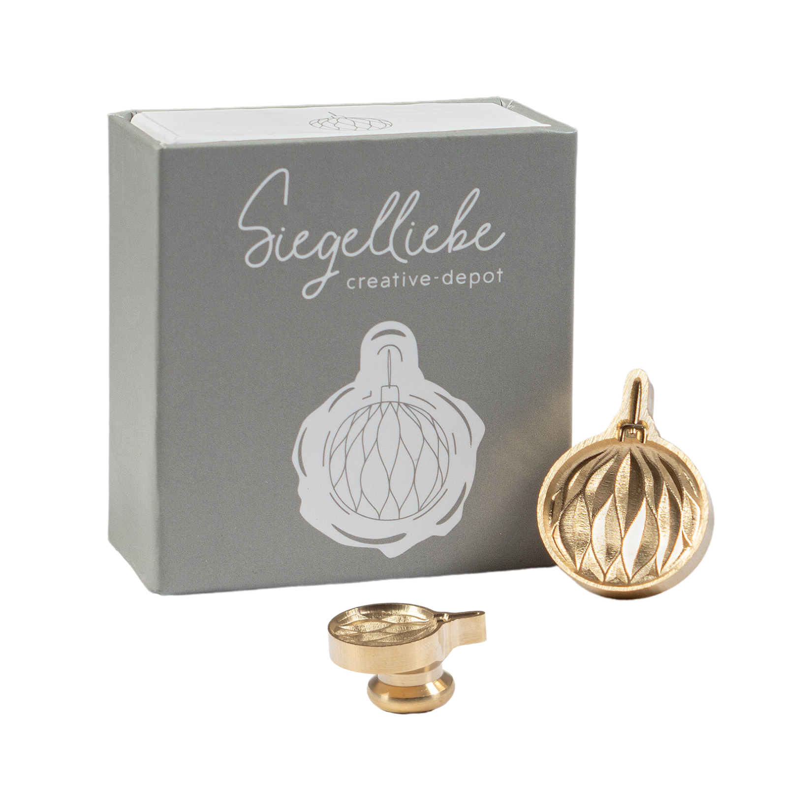 Siegelkopf - 3D Weihnachtskugel - rund - Siegelliebe