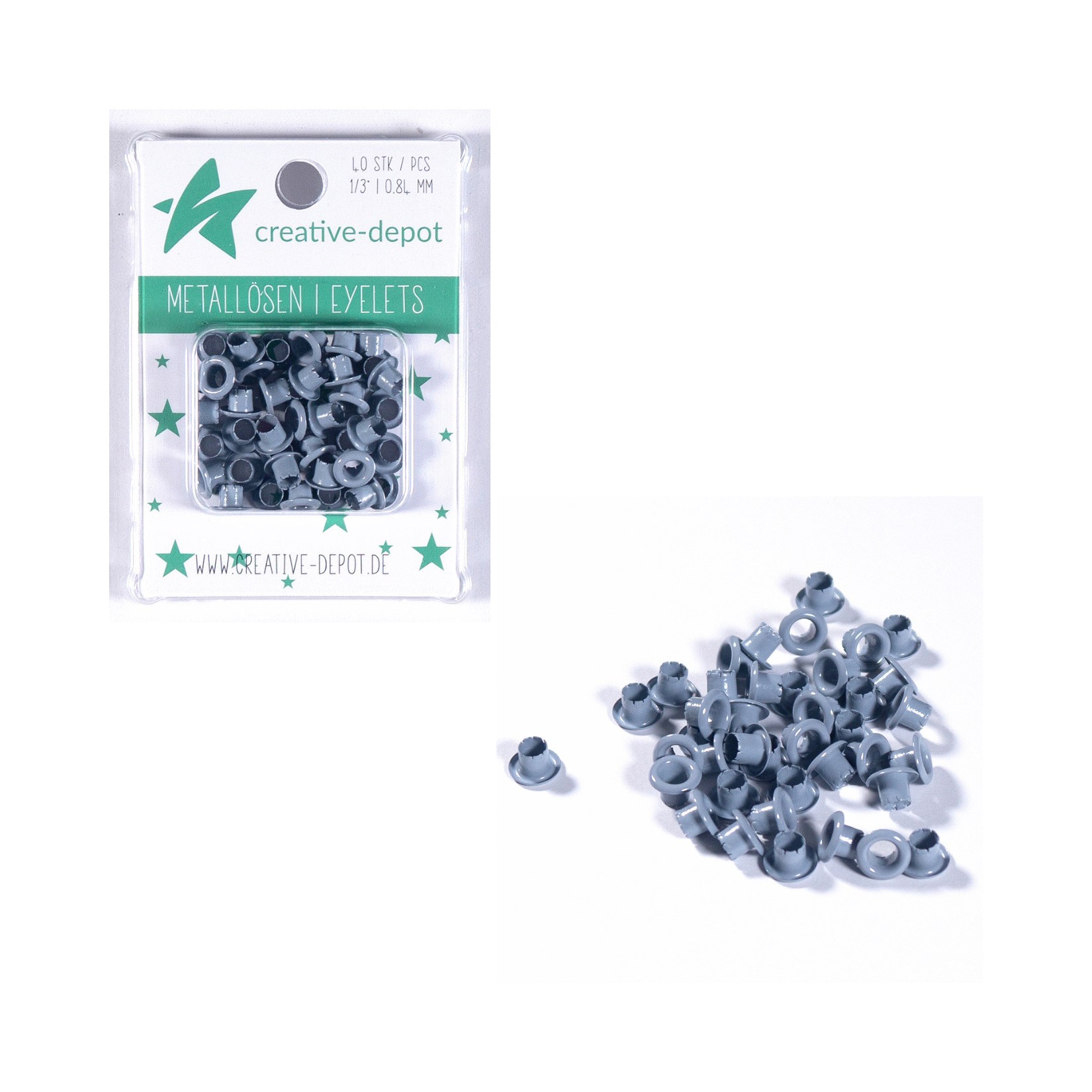 Eyelets - Silberblau - 8mm