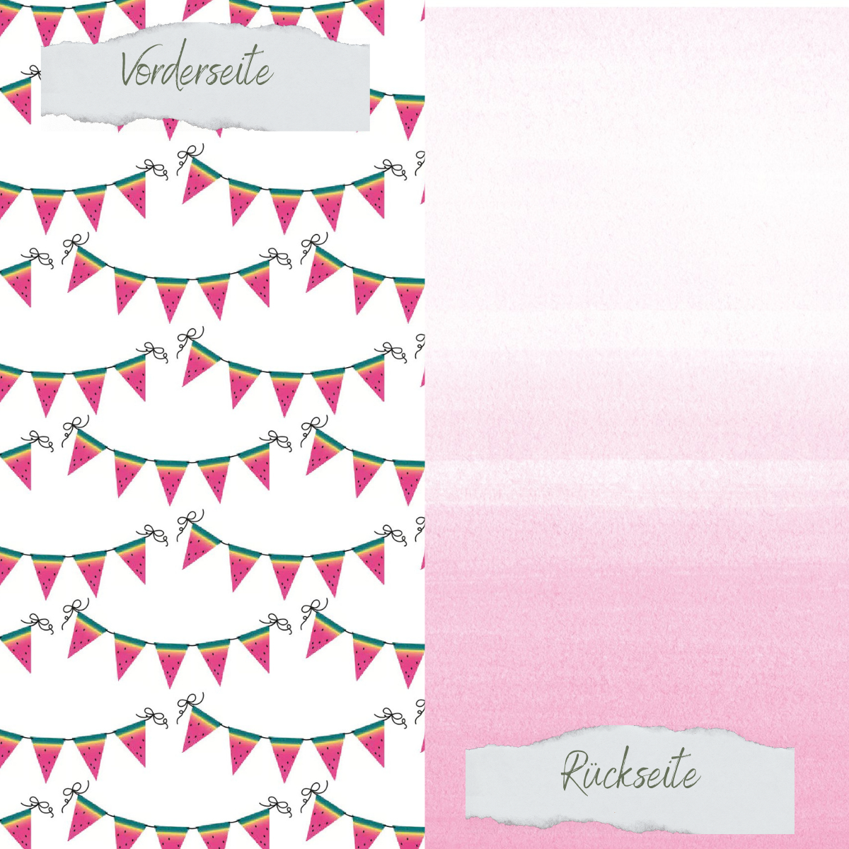 Papel de diseño - Scrapliebe - Sweet Summer - Guirnaldas pequeñas - Impreso por ambas caras