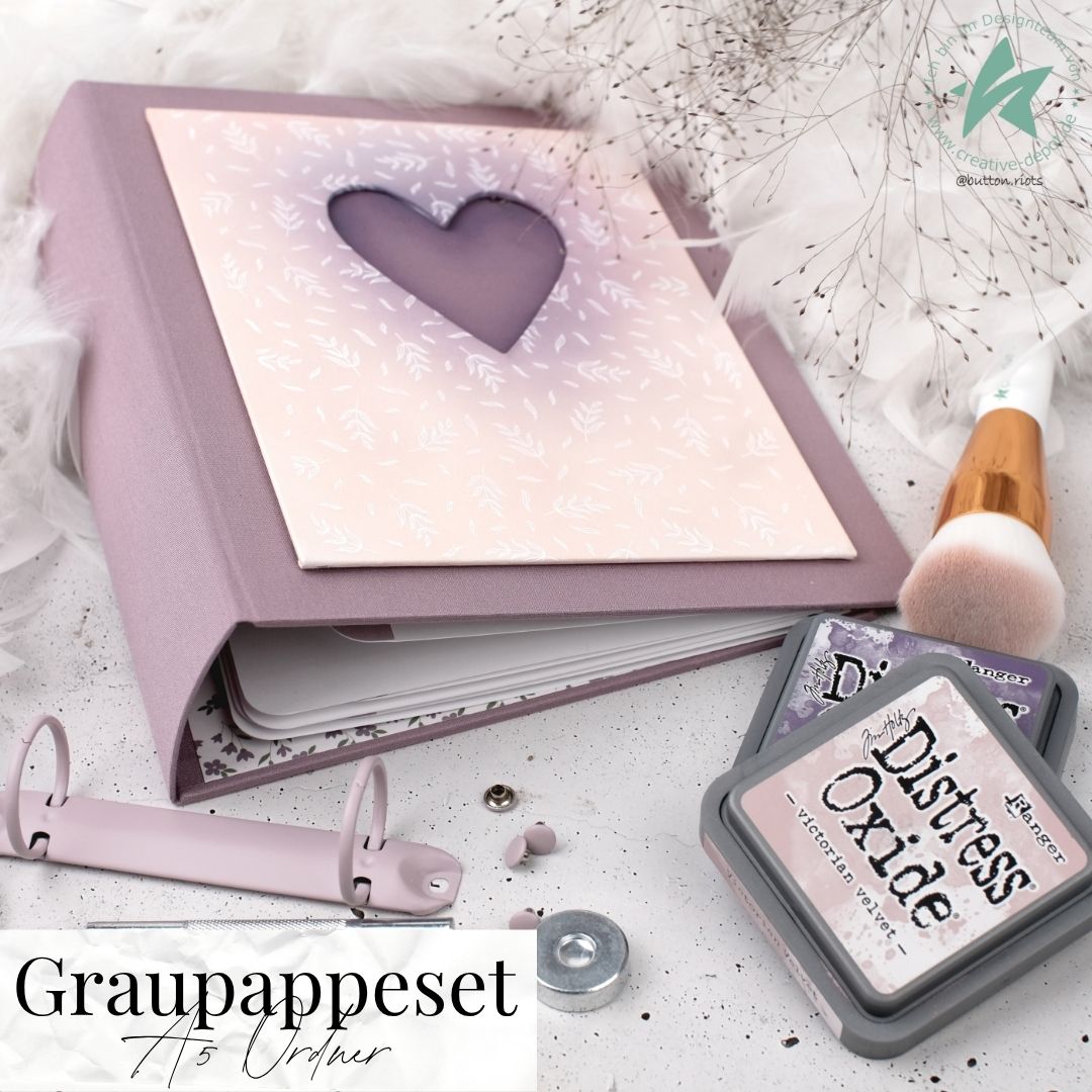 Graupappe Set Jules Ringbuch mit Aufleger