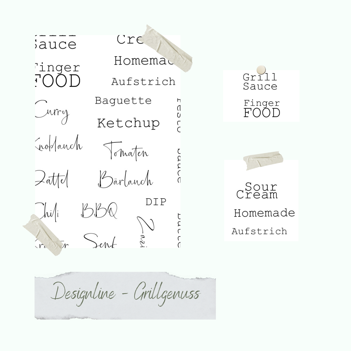 CD-Stt-1386 Stempelset - Designline - Grillgenuss