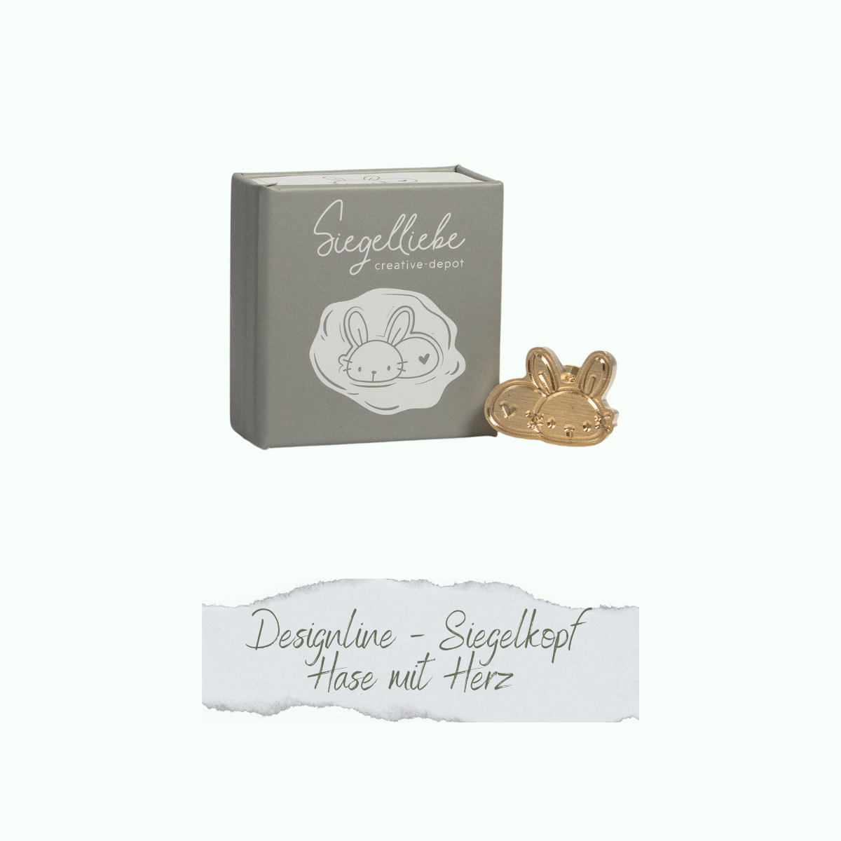 CD-Si-090 Siegelkopf - Designline - Hase mit Herz - Siegelliebe