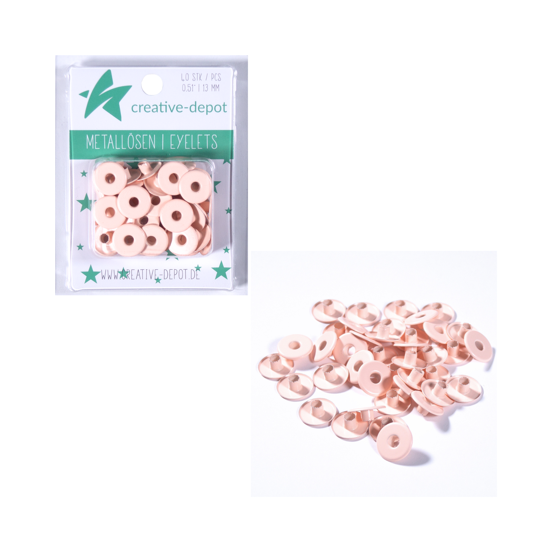 Largeur Eyelets - fleur de cerisier - 13mm