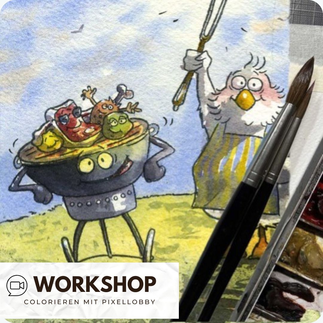 Zoom Workshop 12.08.2026 Colorieren mit Stephie von Pixellobby