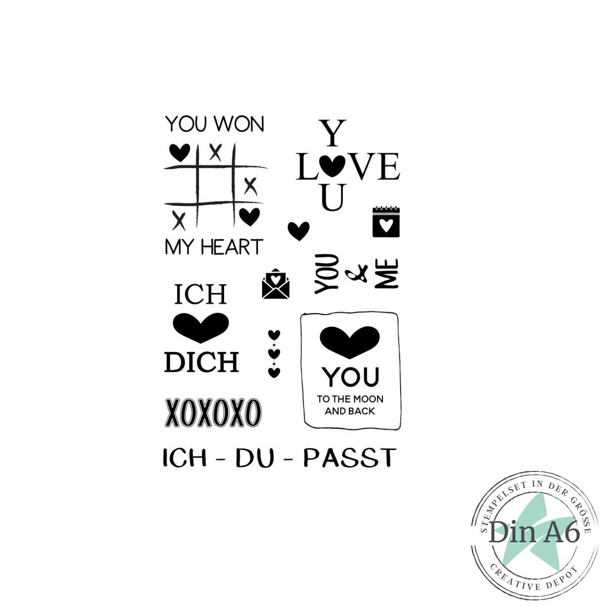 Stempelset - Du bist mein Glück 