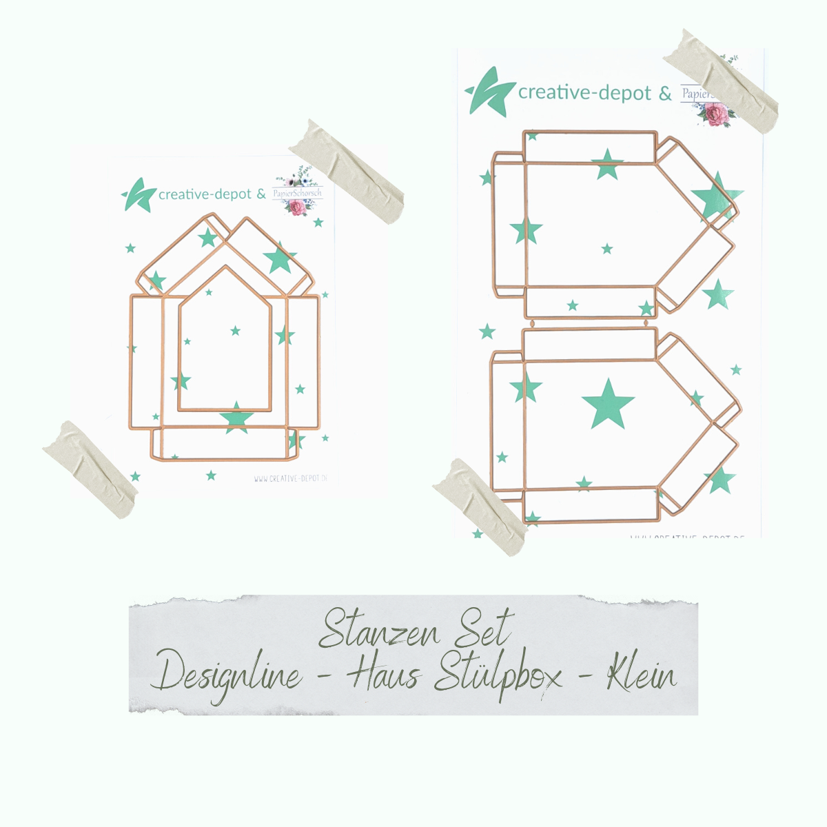 Produktbilder-Stanzen Bundle - Designline - Haus Stülpbox - Klein - Stanzenset