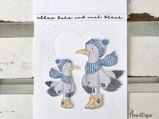 2451 Designpapier - Küstenbande - Möwe Fred