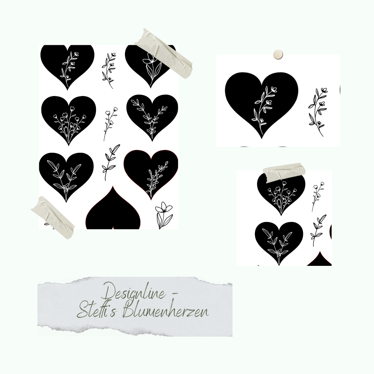 Stamp set - Designline - Steffi's Blumenherzen