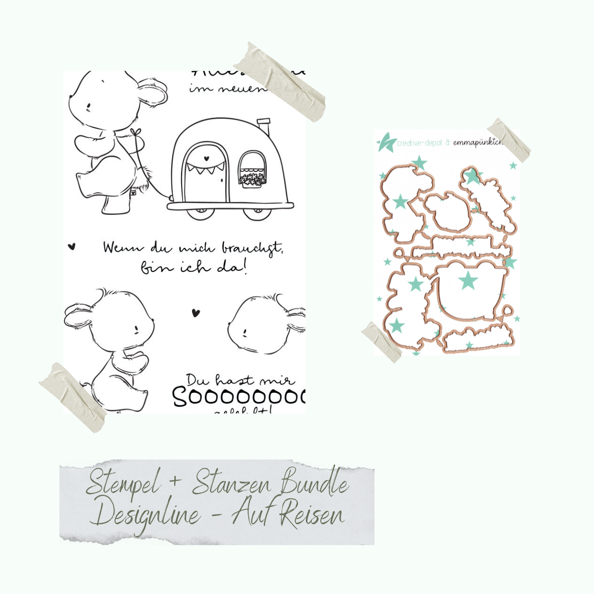 Bundle - Designline - Auf Reisen - Stempelset & Stanzen