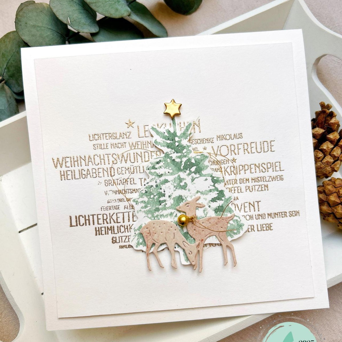 Stempelset - Dezembertagebuch - Hintergrund Weihnachtsworte