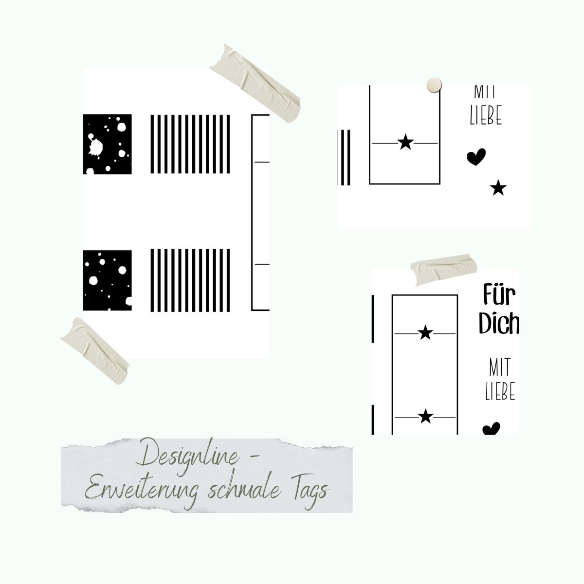 Stamp set - Designline - Erweiterung schmale Tags