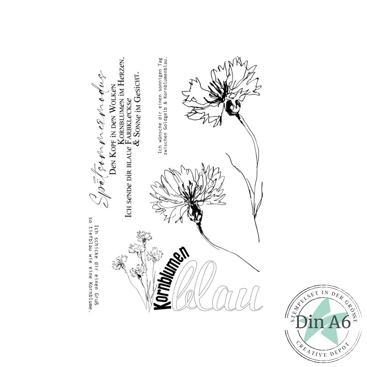 Stempelset - Kornblumen