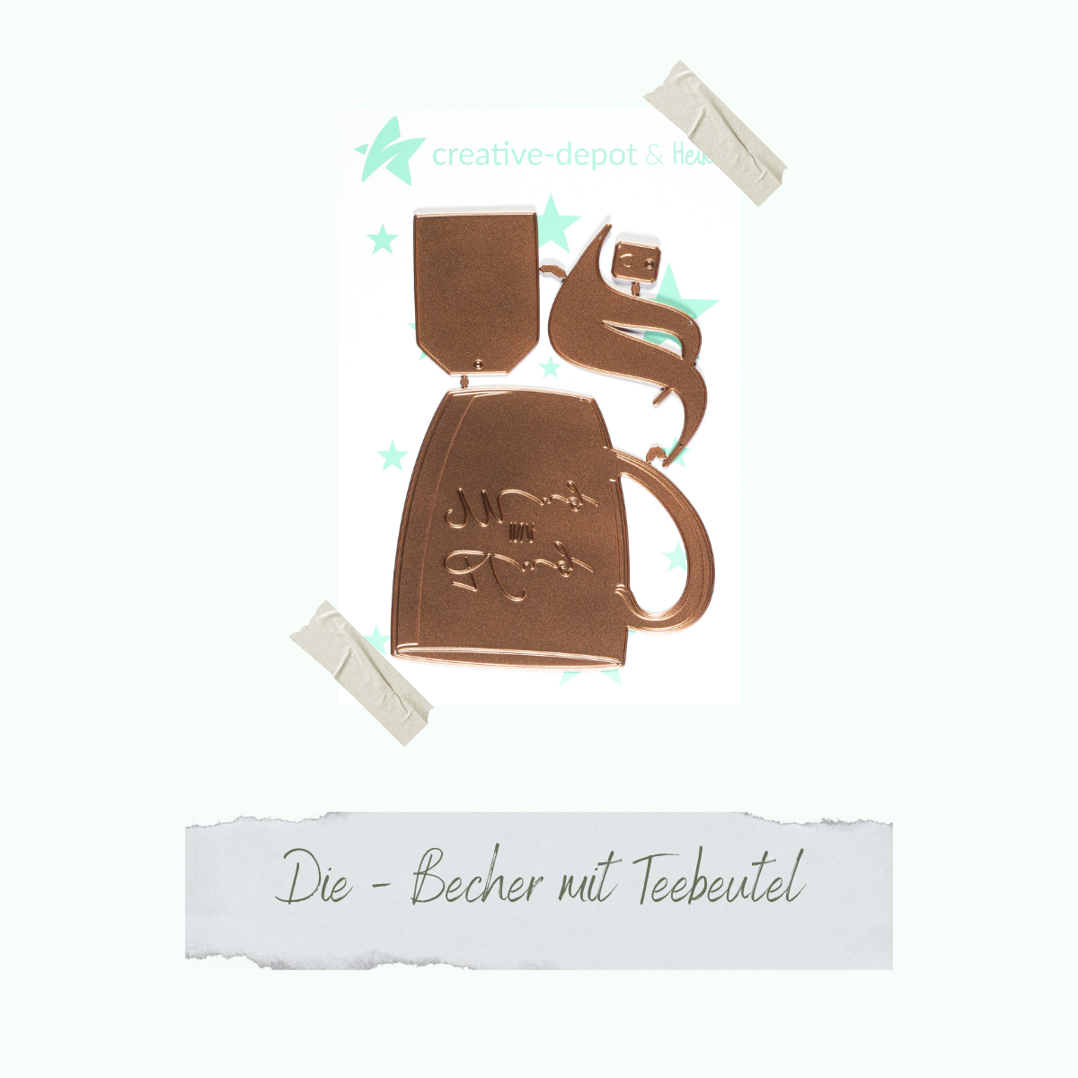 Die - Becher mit Teebeutel