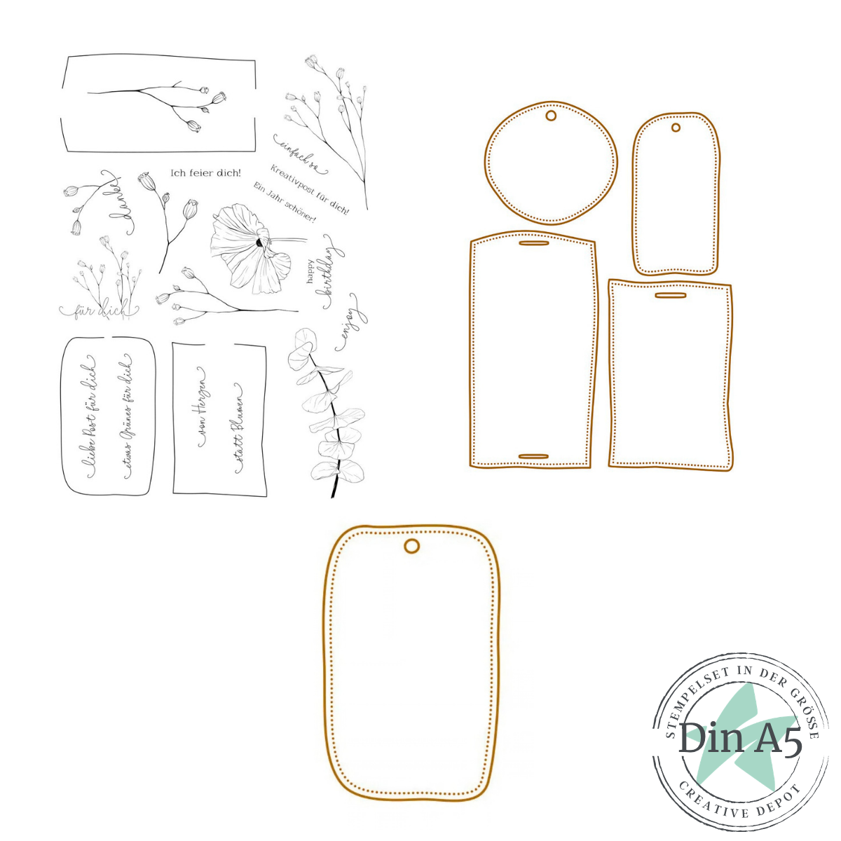 Bundle - Doodle Tags Blumenromantik & Annis Doodle Tags & Doodle Tag