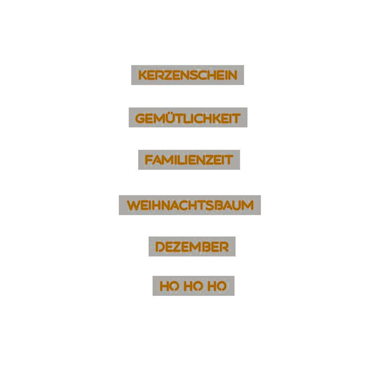 Die - Dezembertagebuch - Xmas Fotorahmenworte - Set 4