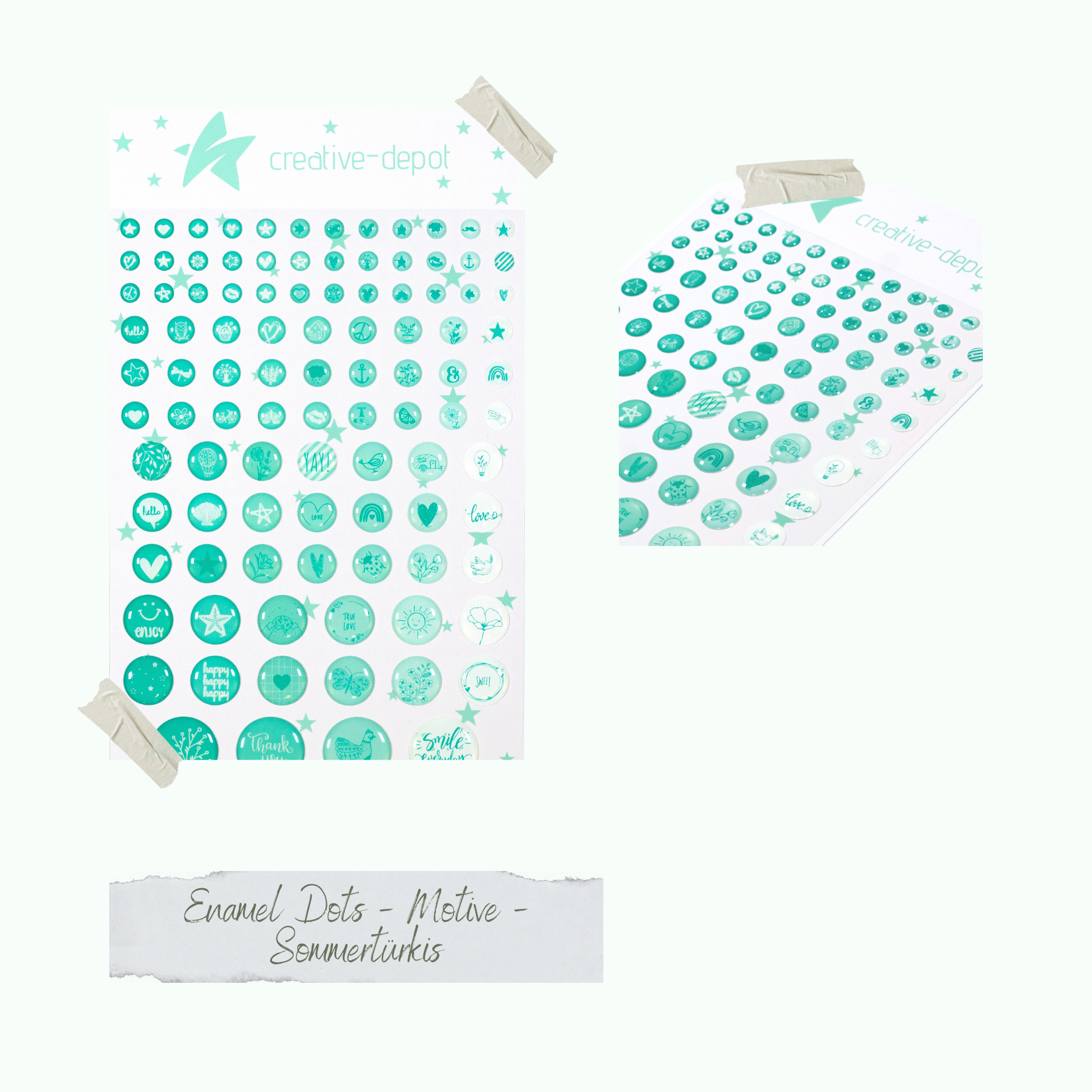 Enamel Dots - Motive - Sommertürkis