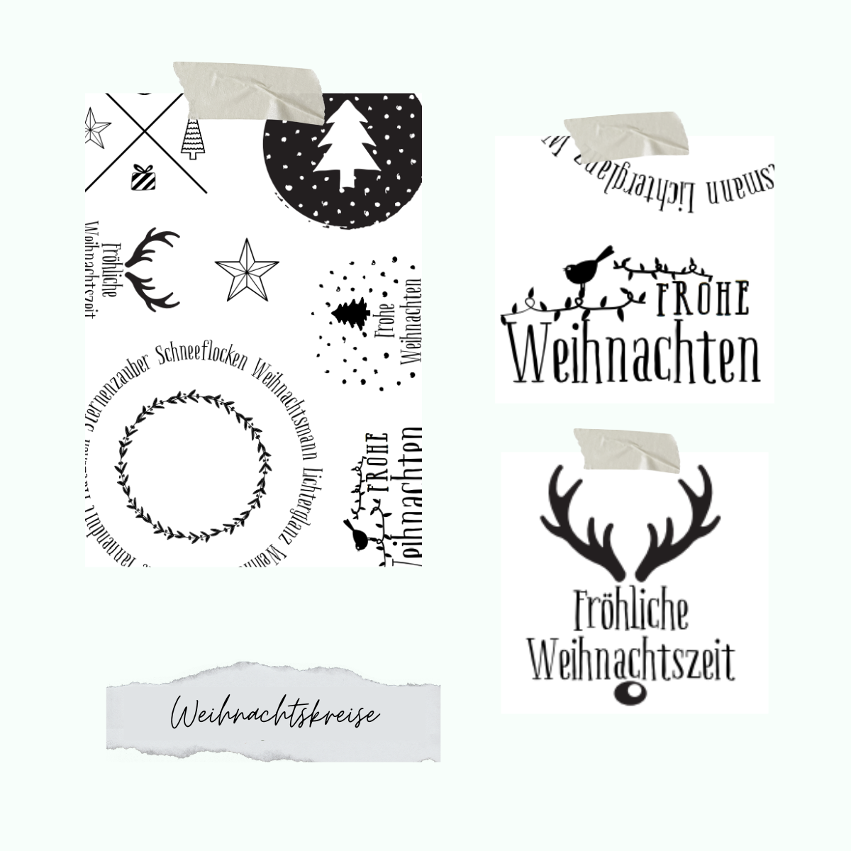 Stempelset Weihnachtskreise