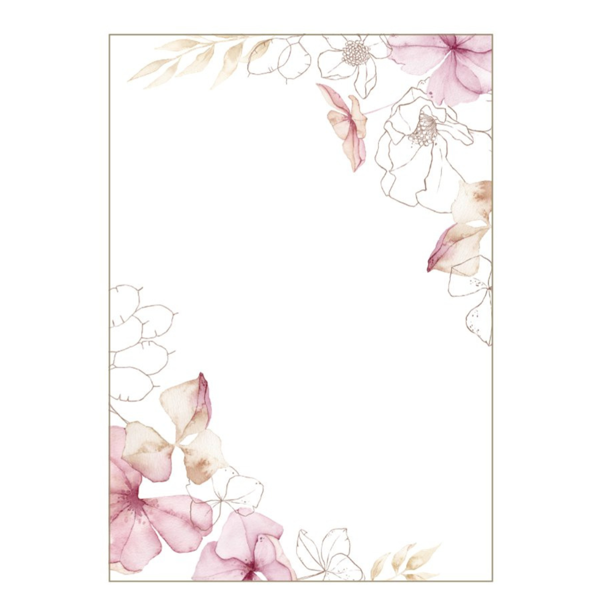 Notizblock - Zarte Blüten - 10,5 x 14,8 cm